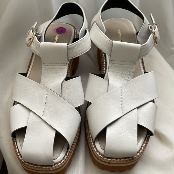 All Black white lug sole fisherman sandals - worn once - Picture 2 of 5